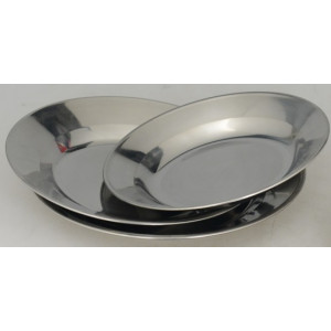 Farfurie inox , diam 17.5 cm