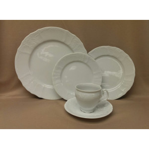 Portelan hotelier Bernadotte: Set 6 Farfurii adanci 23 cm - culoare ivoriu