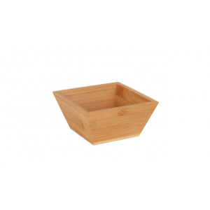Set 6x Bol patrat din bambus model Ming, 6.5x6.5 cm