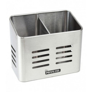 Suport/dispenser tacamuri din inox 2 compartimente
