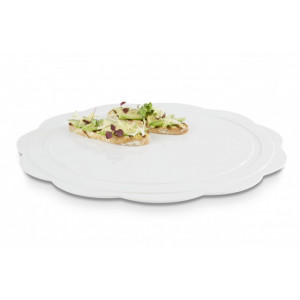 Platou rotund melamina alba, diametru 42 cm