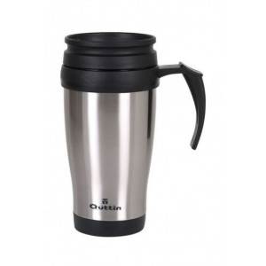 Cana Travel 400 ml - negru/argintiu