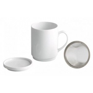 Set 6 cani cu capac si infuzor ceai din inox, 170 ml
