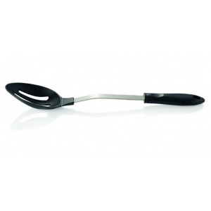 Lingura nylon/inox, perforata, pentru servire, L=35 cm