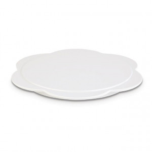 Platou rotund din melamina, culoare alb lucios, diametru 35 cm