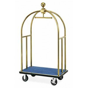 Carucior bagaje, H=185 - culoare gold - stofa rosie