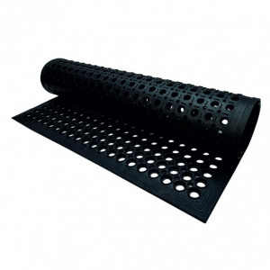 Covor cauciuc anti-alunecare, 152.5x91.5 cm, negru