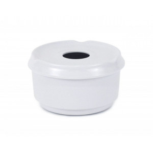 Scrumiera antivant din melamina alba, 11 cm