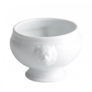 Set 20x bol portelan cu model cap leu, pentru sosuri sau smantana, 85 ml