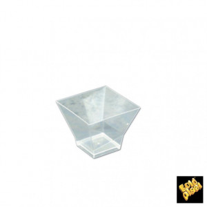 Set 25 buc boluri transparente Pagoda, finger food, 60 cc