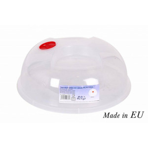 Capac plastic transparent cu orificiu, 24 cm