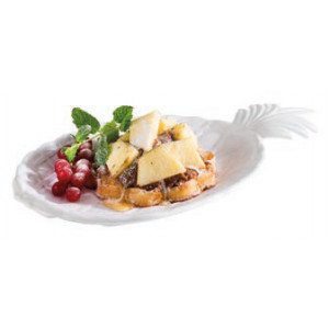Platou model ananas, din melamina, 30x17x2.5 cm