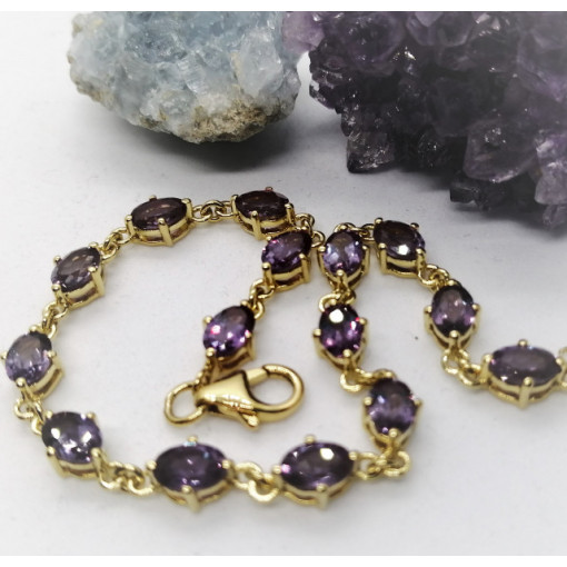 Bratara Nicole -argint placat cu aur si Alexandrit VB032687