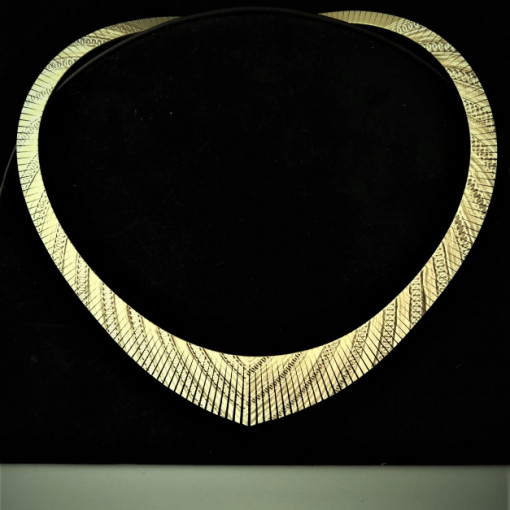 Colier masiv Cleopatra -argint placat cu aur galben- CTOM0155PLV5G