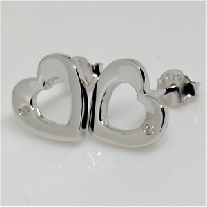 Cercei din argint cu diamant I3-taietura dubla VE031938