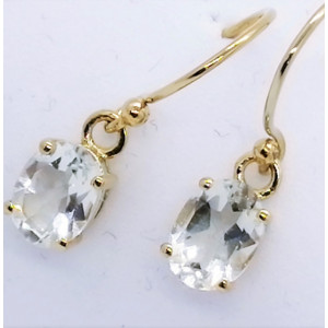 Cercei delicati- MIA-argint placat cu aur- VE015246-cristal alb