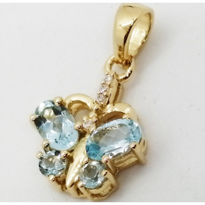 Denver - Pandantiv argint placat cu aur galben -VP018431-topaz
