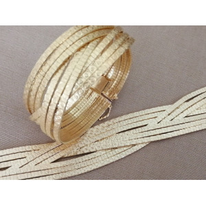 Bratara ampla -argint placat cu aur-BROM0116PL08G