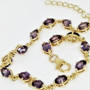 Bratara Nicole -argint placat cu aur si Alexandrit VB032687