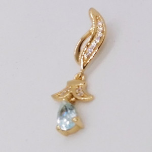 Madison- Pandantiv argint placat cu aur galben -VP027579-topaz