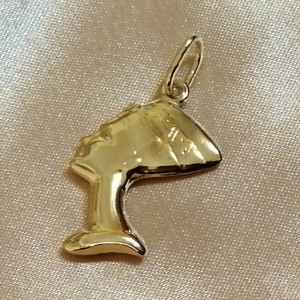 Pandantiv -argint placat cu aur galben-CNST0059AG -Nefertiti