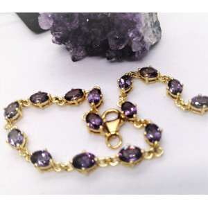 Bratara Nicole -argint placat cu aur si Alexandrit VB032687