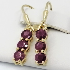 Cercei delicati- SERENA-argint placat cu aur- VE014969-rubin