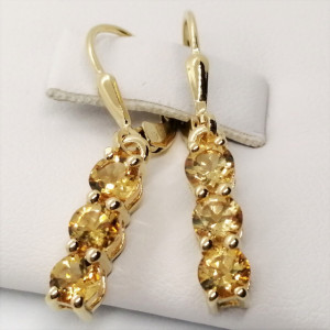 Cercei delicati- SERENA-argint placat cu aur- VE014969 citrin