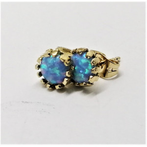 Cercei din argint placat cu aur 14k - opal E4773/5