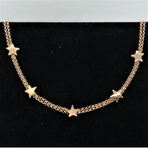 Colier choker -SALERNO-argint placat cu aur galben -CTSS3371RH5ST