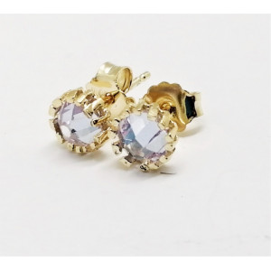 Cercei din argint placat cu aur 14k - zircon E4773/5