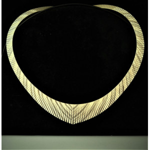 Colier masiv Cleopatra -argint placat cu aur galben- CTOM0155PLV5G