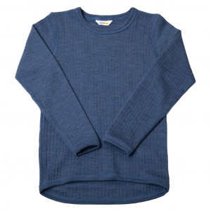 Bluză Joha lână merinos - Basic Blue Melange