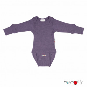 Body/Bluza (2 in 1) ManyMonths lână merinos - Dusty Grape