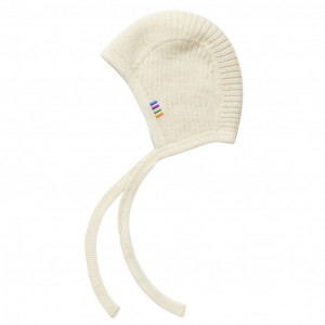 Caciula lână merinos Joha - Basic Rib White