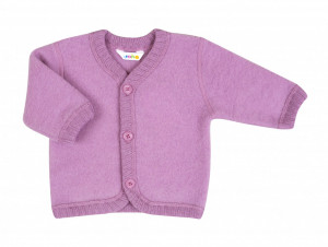 Cardigan din lână merinos fleece, Joha - Basic Pink