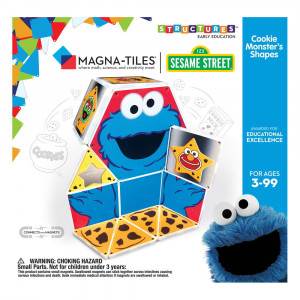 Invata formele, set magnetic Cookie Monster, 17 piese Magna-Tiles Structures