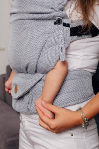 Marsupiu Ergonomic, portbebe Lenny lamb LENNYUP GRADE, BASIC LINE LITTLE HERRINGBONE GREY