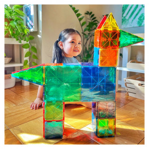 Magna-Tiles Clear Colors set magnetic (100 piese)