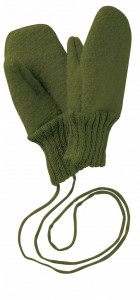 Manusi Disana lână organica boiled wool (lana fiarta) - Olive