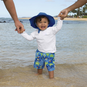 Pantaloni scurti cu scutec/slip de inot integrat Iplay UPF 50+ - Royal Turtle Journey