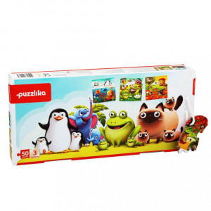 Puzzle 3 in 1 48 piese, Animalutele Preferate, Cubika