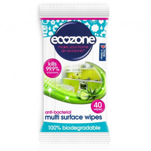 Servetele umede pt curatare multisuprafete, cu aloe vera si castravete, Ecozone, (40 buc)