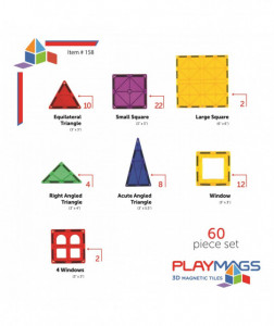 Set Playmags - 60 piese magnetice de construcție