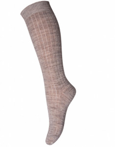 Sosete subtiri din lână merinos mp Denmark - Knee Selma Light Brown