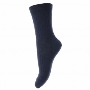 Sosete subtiri mp Denmark din lână Wool Rib - Navy