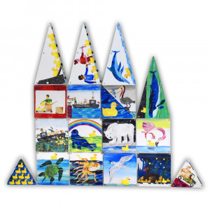 10 ratuste de cauciuc, Eric Carle, Magna-Tiles Structures (18 piese)