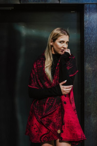 Cardigan lung/protectie babywearing pentru vreme rece, Lenny lamb - Symphony Flamenco