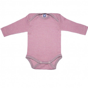 Body Cosilana lână merinos, mătase si bumbac - Grey/Pink