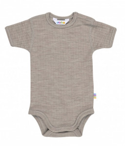 Body Joha cu maneca scurta lână merinos - Basic Sesame Melange